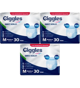Giggles Hasta Bezi Yetişkin Emici Külot M-Orta Medium 90 Adet (3PK*30)