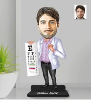 Kişiye Özel Tıp Göz Doktoru Erkek Ahşap Biblo-1