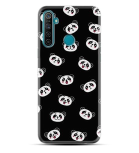 Realme 5i 5 Pro 6i 7 Pro 8 Kılıf Desemli Silikon Panda Suratları 1773