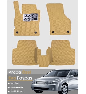 KİA CERATO (2003-2008) Uyumlu EVA Paspas Tam Set–Araca Özel,Kolay Montaj,Su Geçirmez