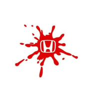 Honda İçin Uyumlu Aksesuar Kan Damlası Tasarım Oto Cam Sticker Kırmızı