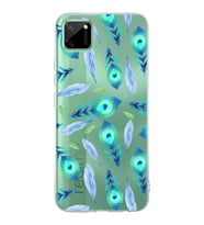 PrintiFy Realme C11  ile Uyumlu 1mm Slim Fit Nazar Boncuğu 3 Baskılı Şeffaf  Kılıf