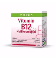 Voonka Vitamin B12 Metilkobalamin Oral Sprey Damla 20 ml
