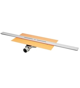 47H0021000000009-Hüppe Galata X Duş Kanalı - Yandan Çıkışlı Mat Satine 80 cm