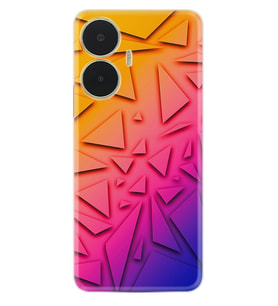 Realme C55 Kılıf Silikon Desen Özel Seri Üçgenler 1635