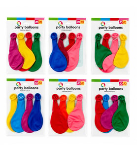 40 PAKET - 4PCS KÜÇÜK BOY RENKLİ 20CM PARTY BALON - TOPLAMDA 160 ADET BALON (5343)