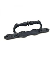 Antika Tarz Dekoratif Pirinç Dar Yan Çekme Kapı Kolu - 225x37 Mm, Oksit