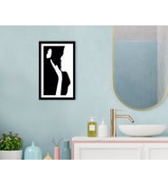 BK Home Banyo Dekoratif Ahşap Siyah Çerçeveli Tablo-4