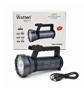 100W Işık Gücü 7.800 Lümen Şarjlı Güvenlik Feneri WT-399