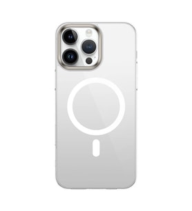 iPhone 16 Pro Max Kılıf Wireless Şarj Özellikli Şeffaf G-Glass Kapak