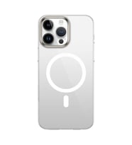 iPhone 16 Pro Max Kılıf Wireless Şarj Özellikli Şeffaf G-Glass Kapak