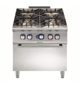 Electrolux Professional E9GCGH4CG0 4 Açık Ateşli Gazlı Kuzine + Fırın-800mm ,391005