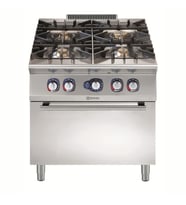 Electrolux Professional E9GCGH4CG0 4 Açık Ateşli Gazlı Kuzine + Fırın-800mm ,391005