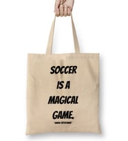 David Beckham Quotes Gift- Vintage Retro Rainbow Style Bez Çanta Uzun Saplı