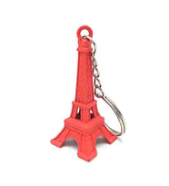 Paris Eyfel Kulesi 3D Metal Anahtarlık Kırmızı