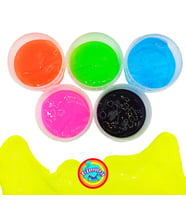 Slime Oyun Jeli Yuvarlak Kutu Yumtoys Polymer Slime Eğitici Oyun- 6 adet