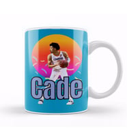 Cade Cunningham Vintage Art   Legend Basketball Gift Kupa Bardak Porselen