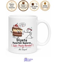 Diyete Pazartesi Başlayıp Salı Bozan Tatlı Krizleri Kupası Hediye Bardak