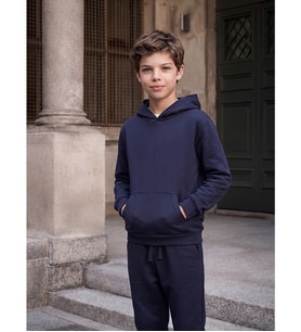 LCW Kids Lacivert Kapüşonlu Düz Erkek Çocuk Kalın Sweatshirt