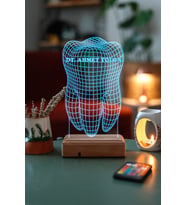 Diş Doktorlarına Özel 3D 16 Renk Dekoratif Led Lamba