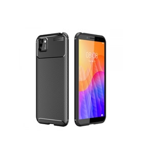 Çınarcık Dev Huawei Y5P Kılıf Focus Karbon Silikon - Siyah