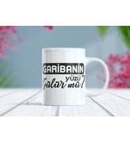 Garibanın Yüzü Gülür mü Yazılı Yeşilçam Nostalji Kupa (Beyaz)