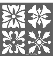ARTDECO STENCİL 30X30CM DÖRTLÜ  TALAVERA-2  141