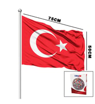TÜRK BAYRAĞI ALPAKA KUMAŞ 50X75CM (5343)
