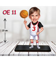 Kişiye Özel Ahşap Biblo - Erkek Çocuk Karikatür Biblo - Basketbolcu Biblo 2