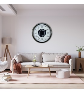 River World Duvar Saati Çarklı 60 cm Empire Silver