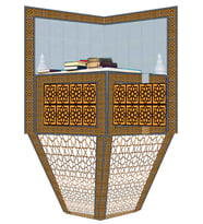 Armada Çini 120X160 Sarı Kahve Beyaz Cami Kürsüsü