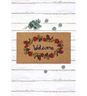 Çerçeve Çiçek Welcome Yazılı Kapı Paspası Koko Paspas Kıl Paspas Dış Kapı Paspası Giriş Paspası