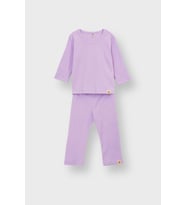 Basic Fitilli İnterlok Kumaş %100 Pamuk 1-5 Yaş Beyaz Bebek Pijama Takımı