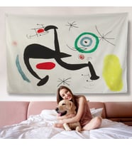 Joan Miro - Tosca Şarkısını Söyleyen Geyik Duvar Örtüsü-7089