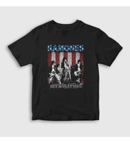 Presmono Unisex Çocuk Siyah Go Ramones T-Shirt 169641tt