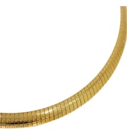 Kadın Yassı 6 mm Kalınlığında Çelik Kolye (Gold)
