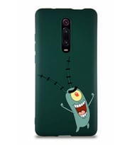 Xiaomi Redmi K20 Pro Soft Premier Kapak Plankton Tasarımlı Silikon Kılıf - Yeşil (Şeffaf)