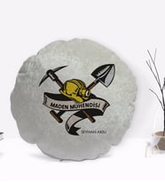 BK Gift Kişiye Özel İsimli Maden Mühendisi Tasarımlı Dekoratif Kırlent Yastık-1