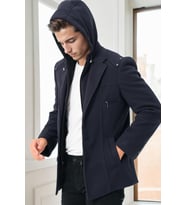 K9532 DEWBERRY ERKEK KABAN-LACİVERT