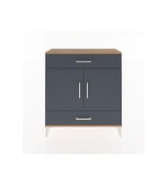Arges Şifonyer 2 Raflı 2 Çekmeceli 2 Kapaklı 88x30x96 Çam-Antrasit