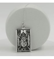 Gümüş  Tarot (Baş Rahip) The Hierophant Kolye