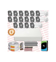 Provzen Hikvision 16'lı Full HD Güvenlik Kamerası Set 7/24 Renkli, Mikrofonlu, Olay Anında Bildirim