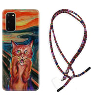 Samsung A02S A03S A10 A12 A13 A21S A22 Kılıf Boyun Asklı Rasta Silikon Tablo Cat 1788