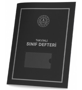 Gülpaş Takvimli Sınıf Defteri Siyah Plastik Kapak İlkokul 390