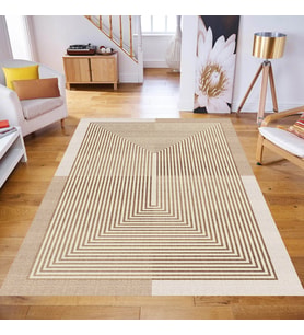 Eliana Home Dijital Baskı Yıkanabilir Kaymaz Taban Salon Halısı Ve Yolluk LN074-FNL347 (Bej)