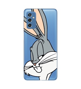 Samsung Galaxy M52 Uyumlu Bugs Bunny Desenli Şeffaf Telefon Kılıfı