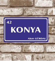 Kişiye Özel Metal Plaka Konya 42 Retro Poster (29X15)