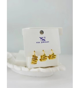 Zirkon Taşlı Üçlü Kombin Küpe - Kp00397