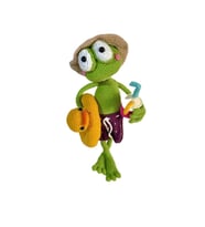 Tatilci Kurbağa Amigurumi Organik Oyuncak