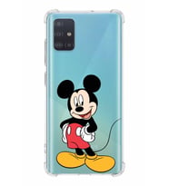 Samsung Galaxy A51  Köşe Korumalı Antişok Kapak Mickey Mouse Tasarımlı Şeffaf  Kılıf